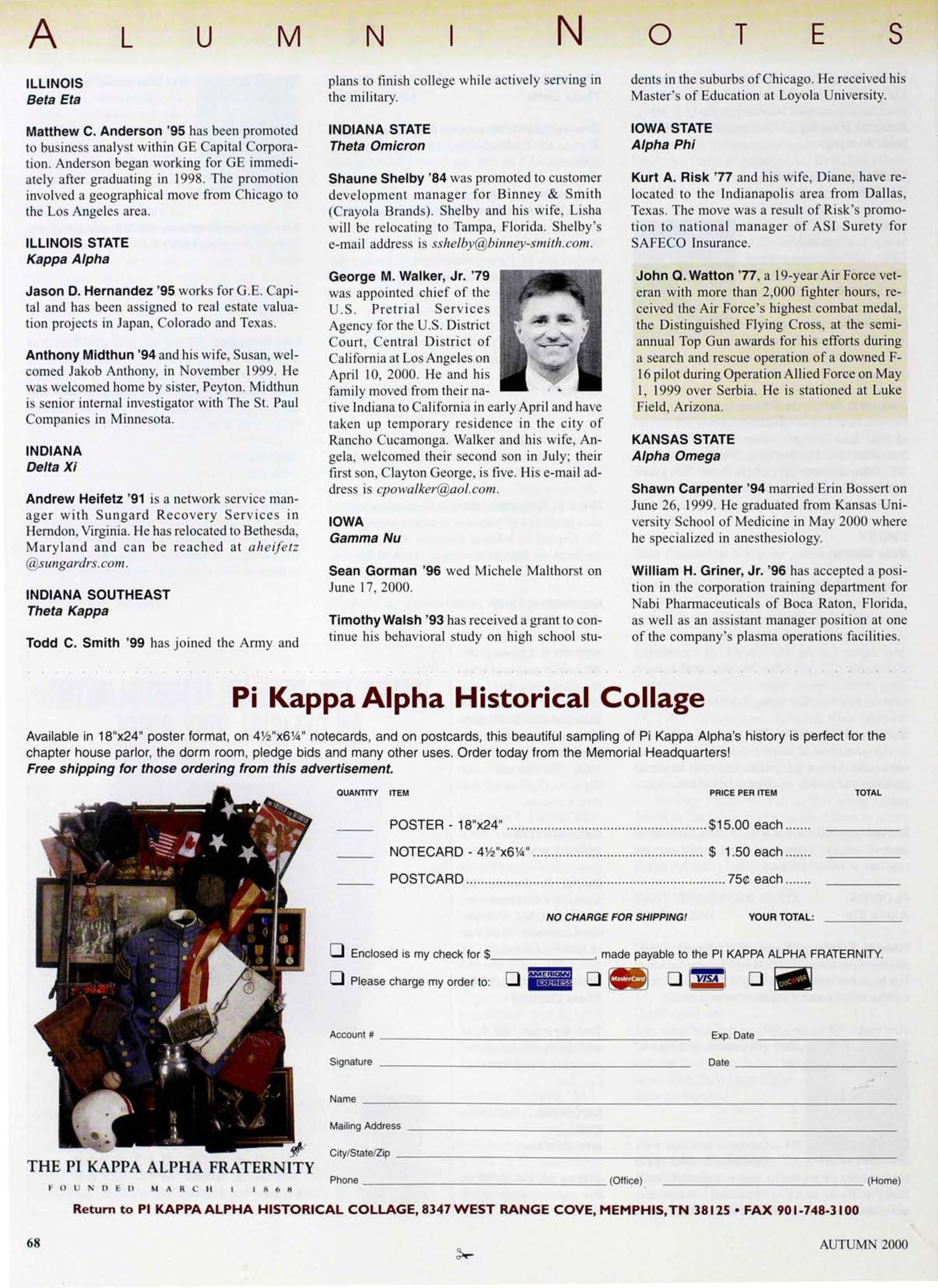 Pi Kappa Alpha Historical Collage Form